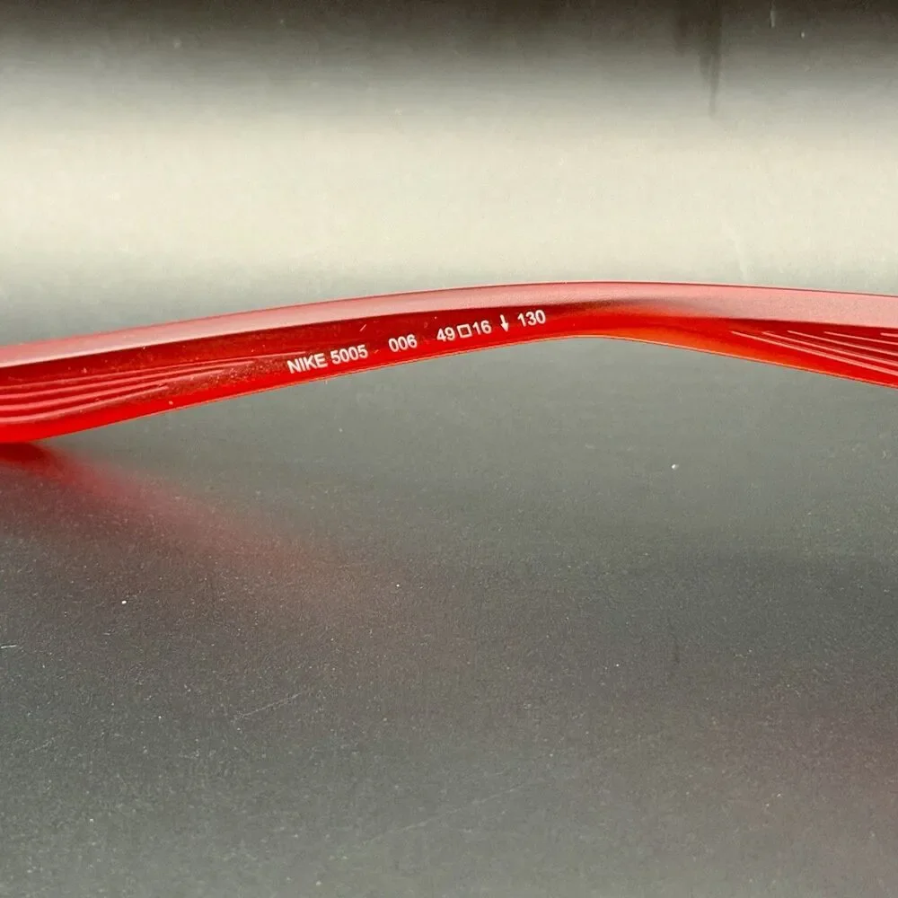 Nike 5005 006 Rectangular Full Rim Eyeglasses Frames Black 49-16 130Plastic Kids